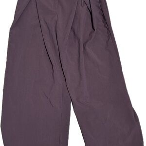 Wide Leg Purple Pants with Soft Fabric and Pleats